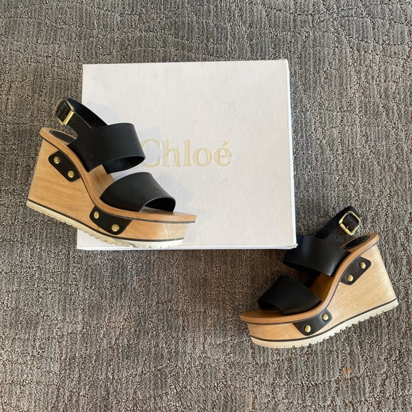 Chloe platform sandals sz 38 - Picture 1 of 4